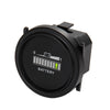 2" Round Battery Indicator Meter Gauge 12/24V 36V 48V 72V for Boat Golf Cart Yamaha Club Cart Forklift.