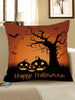 Halloween Moon Night Pumpkins Print Decorative Pillowcase