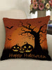 Halloween Moon Night Pumpkins Print Decorative Pillowcase