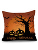 Halloween Moon Night Pumpkins Print Decorative Pillowcase