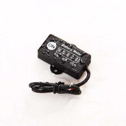 12V/24V Battery Meter Lead-Acid Battery Indicator for Motorcycle Golf Carts Car Marine ATV with 5 Segments LED Indicator