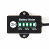 12V/24V Battery Meter Lead-Acid Battery Indicator for Motorcycle Golf Carts Car Marine ATV with 5 Segments LED Indicator