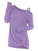 Knotted Skew Neck Sweater