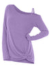 Knotted Skew Neck Sweater