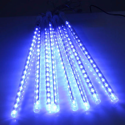 144 LED Meteor Shower Rain Snowfall Plug-In String Lights for Holiday Christmas Halloween Party Indoor Outdoor