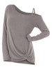 Knotted Skew Neck Sweater