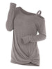 Knotted Skew Neck Sweater