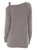 Knotted Skew Neck Sweater