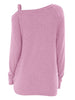 Knotted Skew Neck Sweater
