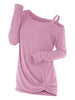 Knotted Skew Neck Sweater
