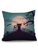 Halloween Moon Night Animal Print Decorative Pillowcase