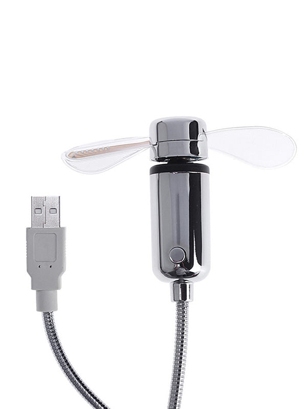 Mini USB Fan with Creative LED Clock Display