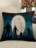 Halloween Moon Night Zombie Print Decorative Pillowcase