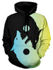 Wolf Print Kangaroo Pocket Casual Hoodie