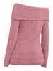 Foldover Off The Shoulder Knitwear
