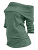 Foldover Off The Shoulder Knitwear