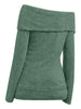 Foldover Off The Shoulder Knitwear
