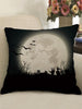 Halloween Bat Moon Printed Pillow Cover