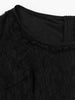 Flare Sleeve Back Zipper Plus Size Lace Dress