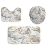 Marbling Printed Bathroom Shower Curtain  Waterproof  Bath Curtain Sets Toilet Cover Mat Non-Slip Bathroom Rug Set