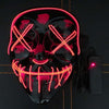 Halloween LED Glowing Mask Fluorescent Mask Scary Mask for Halloween Theme Party Bar Show