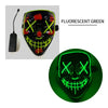 Halloween LED Glowing Mask Fluorescent Mask Scary Mask for Halloween Theme Party Bar Show