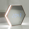 Smart Home Multi-function Mirror USB Bedroom Alarm Clock Night Light
