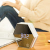 Smart Home Multi-function Mirror USB Bedroom Alarm Clock Night Light