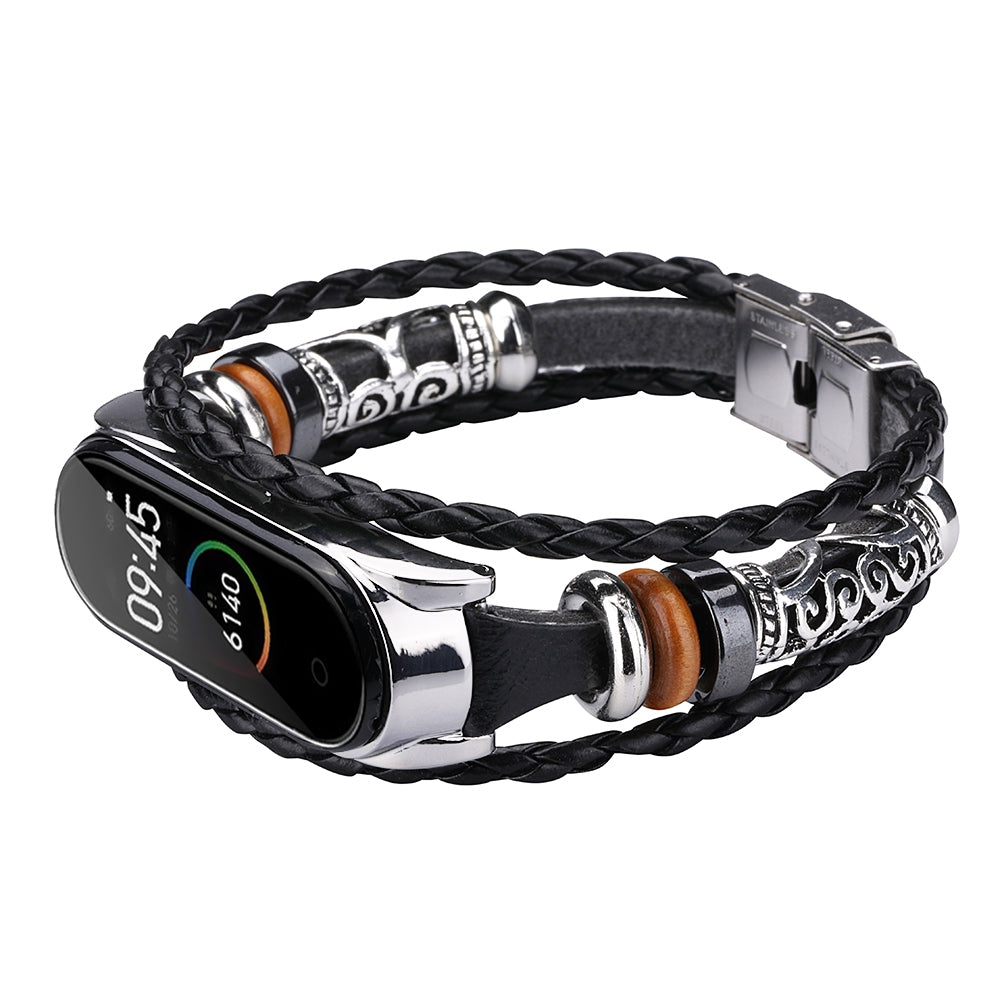 TAMISTER Buckle Metal Ethnic Beaded Retro Element DIY Replacement Wristband for Xiaomi Mi Band 4