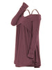 Crisscross Open Shoulder Tunic Sweater