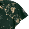 Sun Moon and Star Print Belted Skater Dress