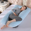 Crystal Velvet U Shape Maternity Sleeping Support Pillow for Side Sleeper Pregnant Women