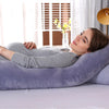 Crystal Velvet U Shape Maternity Sleeping Support Pillow for Side Sleeper Pregnant Women