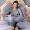 Crystal Velvet U Shape Maternity Sleeping Support Pillow for Side Sleeper Pregnant Women