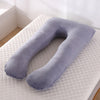 Crystal Velvet U Shape Maternity Sleeping Support Pillow for Side Sleeper Pregnant Women