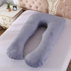 Crystal Velvet U Shape Maternity Sleeping Support Pillow for Side Sleeper Pregnant Women