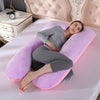 Crystal Velvet U Shape Maternity Sleeping Support Pillow for Side Sleeper Pregnant Women