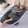Crystal Velvet U Shape Maternity Sleeping Support Pillow for Side Sleeper Pregnant Women