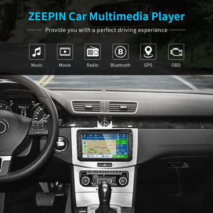 ZEEPIN WG8015 Bluetooth 4.0 Car Multimedia Player with Android 9.0 System 8-core 1.5GHz CPU for Volkswagen