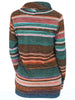 Striped Drawstring Cowl Neck Knitwear