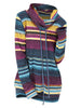 Striped Drawstring Cowl Neck Knitwear