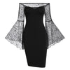 Gothic Off The Shoulder See Thru Bodycon Halloween Dress