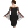 Gothic Off The Shoulder See Thru Bodycon Halloween Dress