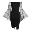 Gothic Off The Shoulder See Thru Bodycon Halloween Dress