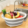 Folding Cutting Board Multi-functional Chopping Blocks Drain Washing Basket Dish Tub