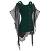 Criss Cross Lace Panel Cold Shoulder T-shirt