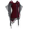 Criss Cross Lace Panel Cold Shoulder T-shirt