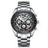IKcolouring 98005 Fashion Men Automatic Mechanical Watch Hollow Six-pin Waterproof Design