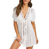 V Neck Crochet Panel Cover Up Dress