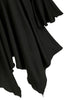 Hooded Lace-up Poet Sleeve Button Up Hanky Hem Skirted Gothic Coat
